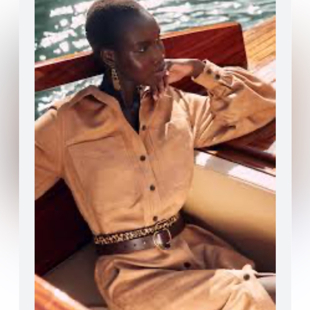 Banana Republic Tan Midi Dress